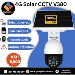 4G Solar CCTV Camera V380: solar panel, HD Quality Video, built in rechargeable battery, motion detection alerts, remote access & two way audio Ksh 8,500 /=