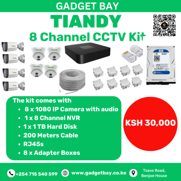 Tiandy 8 Channel CCTV Kit