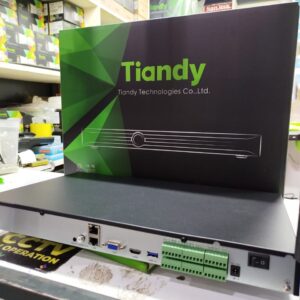 Tiandy 40 Channel None NVR, 12MP video, 16 PoE ports, 4K HDMI, S+265 compression, supports 40 IP cameras. Available for Ksh 40000 at Gadget Bay!
